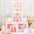 thumbnail image 2 of Set, Transparent Balloon Box, BABY Letter Party Decoration Supplies, Wedding Scene Layout Props (without Balloons), Birthday Balloons, Birthday Party Supplies, Party Decoration, Wedding Supplies, Wedd, 2 of 5