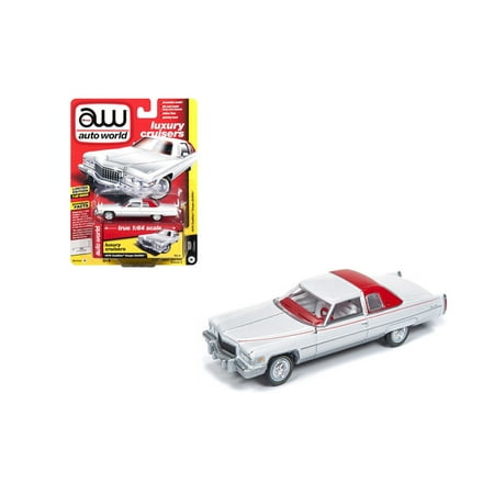 1988 Cadillac Deville - AUTO WORLD 1:64 PREMIUM 2018 RELEASE 4 VERSION B - 1976 CADILLAC COUPE DEVILLE (COTILLION WHITE) AWSP017-24B