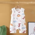 thumbnail image 2 of kpoplk Newborn Boy Girl Clothes,Newborn Onesies,Kid's Summer Jumpsuit Boys Girls Baby Botton Short Sleeve Round Neck Cute Solid Shorts Rompers Size 0-6 Months,Brick Red, 2 of 4