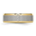 thumbnail image 3 of Chisel Stainless Steel Polished Yellow IP-plated 6mm Grooved Band, 3 of 7