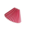 thumbnail image 1 of facefd Pleated Lampshade Cloth Table Ceiling Light Shade Bedroom Style Cute cloth chandelier Fabric Red Grid, 1 of 8