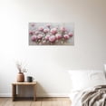 thumbnail image 3 of ZHONGYUTONG Large Flower Abstract Wall Art Bloosom Rose Picture Rose Pink Floral Canvas Painting Textured Artwork Print Wall Decor for Living Room Home Framed (12.00" x 24.00"), 3 of 5