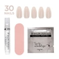 thumbnail image 5 of Salon Perfect Artificial Fake Press On Nails, 495 Glazed, White, Medium Almond, File, Glue and Prep Pad Included, 30 Nails, 5 of 7