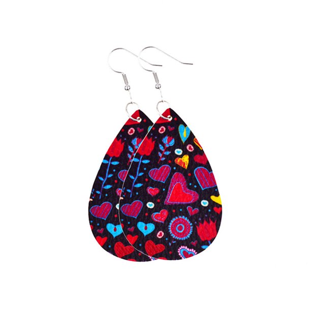 Sonducket Pendientes de araña Gota de agua de cuero Pendiente de oreja Ángel Estampado Pendiente colgante exagerado Banquete de San Valentín Ropa, zapatos y accesorios Miscelánea tipo 15 Sonducket AP010117-14