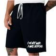 thumbnail image 1 of Mens Casual Shorts Lace-Up Elástico Cintura Bolsillo Ejercicio Fitness Hogar Pantalones de Media Longitud para Diario, 1 of 4