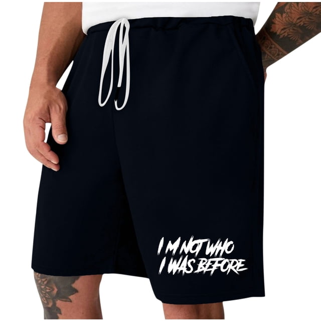 Mens Casual Shorts Lace-Up Elástico Cintura Bolsillo Ejercicio Fitness Hogar Pantalones de Media Longitud para Diario