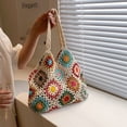 thumbnail image 3 of CoCopeaunt Crochet Tote Bag Aesthetic Boho Knitted Bag Floral Crochet Hobo Bag Purse Cute Fairycore Shoulder Bag for Women, 3 of 6