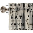 thumbnail image 6 of Farmhouse Animal Valance Curtain, Vintage Country Cow Chicken Sheep Pig Rustic Western Windmill Print Pattern Blackout Short Window Treatments for Living Room Bedroom Kitchen Cafe, 54x18in, 6 of 6
