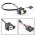 thumbnail image 2 of Paquete de 2-5 USB dual 2.0A -placa base Cable de cabezal de 9 s de tornillos 2 piezas Sunnimix Cable USB a placa base, 2 of 7