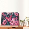 thumbnail image 4 of Gukieu pink butterfly Print Horizontal Canvas Decorative Painting 12x16 Inch Shrinkage Resistant Frame Hanging Home Wall Art Decor, 4 of 6
