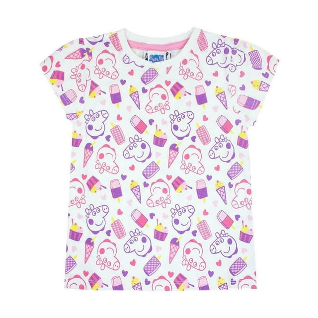Peppa Pig Girls All-Over Print T-Shirt