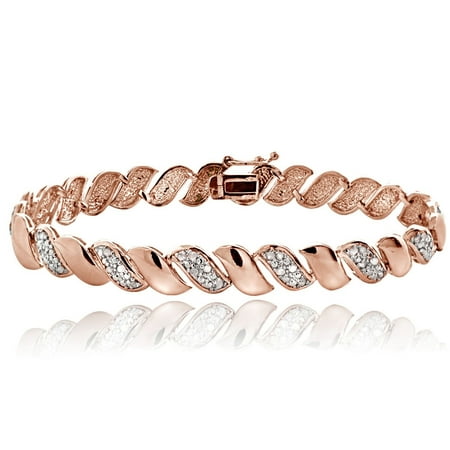 - Rose Gold Tone 1/2 Ct Diamond San Marco Bracelet