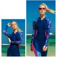 thumbnail image 5 of Women's Full Body Swimsuit Rash Guard, One Piece Long Sleeve Long Leg Swimwear with UV Sun Protection for Surfing Snorkeling Swimming, M-2XL, 5 of 9