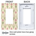 thumbnail image 3 of Yayeee Rocker Switch Wall Plate 1-Gang 4.6"x2.9" Home Decorative Outlet Cover, Pastel Green Geometric, 3 of 6