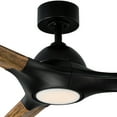 thumbnail image 4 of Woody 60" Matte Black/Distressed Koa Integrated LED Smart Ceiling Fan with Remote Control, 4 of 11