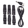 thumbnail image 1 of unbranded 1Jgo Cable De Carga USB Para Cuchillas Y Afeitadoras Con Adaptador 5521 Negro Universal, 1 of 8