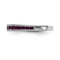 thumbnail image 3 of 14K White Gold Ring Band Wedding Ruby Round Red, 3 of 7
