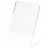 Plymor Clear Acrylic Sign Display / Literature Holder (Angled), 8.5" W x 11" H (12 Pack)