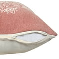 thumbnail image 2 of 20" X 20" Dusty Rose And White 100% Cotton Geometric Zippered Pillow, 2 of 5