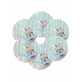 thumbnail image 7 of 15 Inch Round Placemats Set of 6, Easter Bunny Non Slip Heat Insulation PP Table Mats, Blue Easter Eggs Spring Floral Teal Wooden Washable Place Mats for Kitchen Dining Party Table Decor, 7 of 7