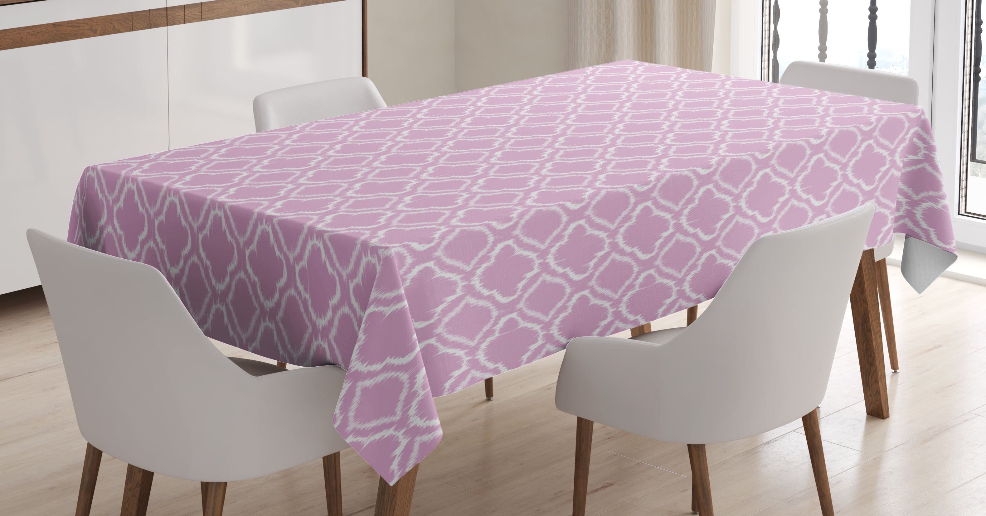 Ikat Tablecloth, Classical Ethnic Pattern Design in Pastel Feminine