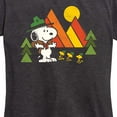 thumbnail image 3 of Peanuts - Retro Snoopy and Woodstock Forest - Women's Short Sleeve Graphic T-Shirt, 3 of 6