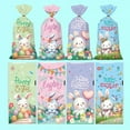 thumbnail image 4 of 50pcs Easter Candy Wrapping Bags Flat Pocket Bunny Eggs Pattern Candy Gift Wrap Bags - Food-Safe Paper Candy Bags, Cute Bunny Egg Print Design, Disposable Treat Bags for Easter Party Favors & Gifts, 4 of 8