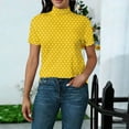 thumbnail image 5 of fatyb Womens Mock Neck Short Sleeve Tops Slim Basic Tee for Women Casual Going out Summer Tunic Shirts, 5 of 6