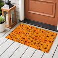 thumbnail image 4 of 2x3 Ft Entryway Area Rug, Orange Halloween Kitchen Rug Runner Washable Floor Mat, Horror Pumpkins Evil Bat Non Slip Indoor Door Mat Throw Carpet for Bathroom Living Room Bedroom, 4 of 8