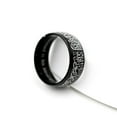 thumbnail image 5 of Uloveido 8mm Muslim Islamic Shahada Ring Black Islam Arabic God Allah Messager Mantra Ring Stainless Steel Wide Band (Black, Size 8), 5 of 7