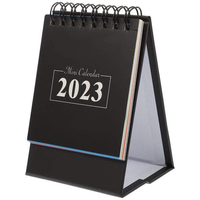 Petit Calendrier de Bureau Impression Anglaise Calendrier de Table 2023 Calendrier de Bureau Décoratif Mini Calendrier