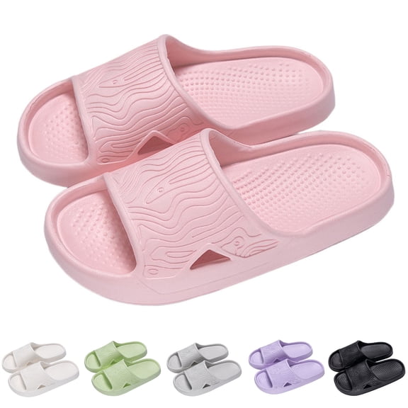 XINPING Women's Cute Cloud Shower Slippers, Cushioned Non Slides, Quick Drying EVA Open-toe Sandals for Home Bathroom, Pool Party and Daily Casual Wear