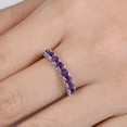 thumbnail image 5 of Hitanshu Jewels Round Cut Purple Cubic Zirconia Women's Eternity Band Ring 14K White Gold Plated, 5 of 5