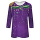 thumbnail image 5 of RKSTN Mardi Gras 3/4 Sleeve T Shirts for Women Top Oversized Crewneck Carnival Mask Print 3/4 Length Sleeve Shirt Womens Casual Round Neck Mask Tuesday Carnival Party Three Quarter Sleeve Tee Shirt, 5 of 5