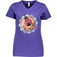 thumbnail image 3 of Inktastic Ladybug Hugs with Flower Women's V-Neck T-Shirt, 3 of 5