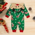 thumbnail image 6 of Babibeauty Christmas Family Matching Hoodie Pajamas Reindeer Romper Jumpsuit Zipper Pjs, 6 of 8