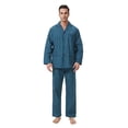 thumbnail image 1 of Apparonia Conjunto de Pijamas para Hombre de Algodón con Cuello con Muesca Pijamas para Hombre de Manga Larga Ropa de Dormir para Hombre con Bolsillos y Frente Fly Cuadros Verdes M, 1 of 7