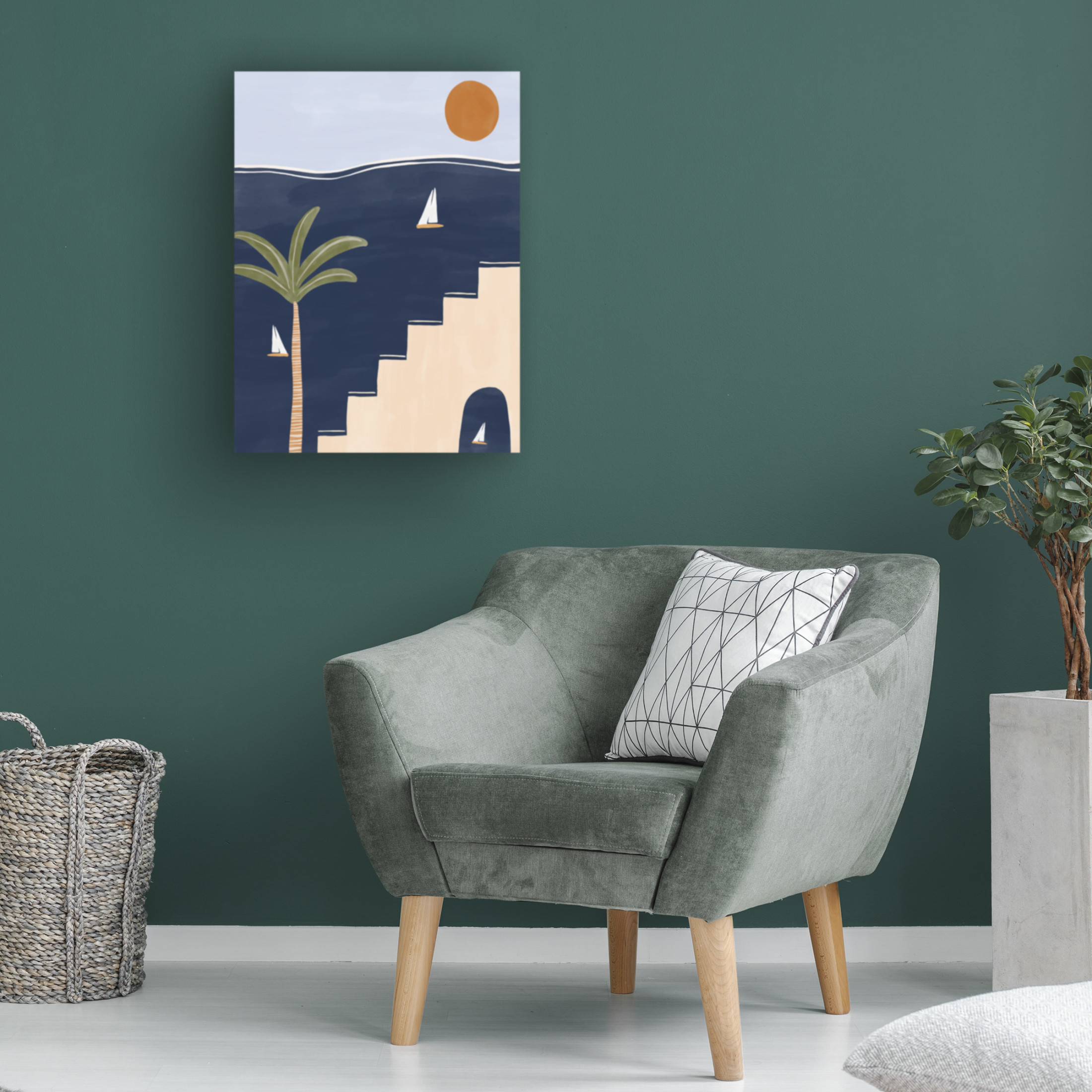 Trademark Fine Art Ivy Green Illustrations Sailboats Canvas Wall Art
