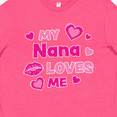 thumbnail image 4 of Inktastic Valentine's Day My Nana Loves Me Hearts and Lips Youth T-Shirt, 4 of 5