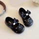 thumbnail image 4 of Pisos Negros con Zapatos de la Princesa de la Moda Bowknot de Suela Suave de las Niñas de Arco con Una Correa Ancha Zapatos para Niños, 4 of 7
