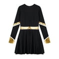 thumbnail image 6 of Kaerm Girls Sparkle Long Sleeve Cheerleading Dance Dresses Halloween Fancy Party Dress Up Black 12, 6 of 7
