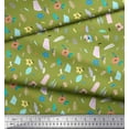 thumbnail image 2 of Soimoi Tissu en Rayonne Vert Imprimé Floral Artistique par Yard 42 Pouces de Large, 2 of 6