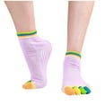 thumbnail image 3 of Pink Socks Split Toe Yoga Socks Breathable Sweat Socks Yoga Non-slip Five-finger Socks, 3 of 4