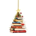 thumbnail image 2 of Fiudx Adorno para Árbol de Navidad, Elegante Diseño de Madera, Decoración Navideña Única, Un Complemento Acogedor para El Hogar y La Oficina, Regalo Perfecto para Amantes de Los Libros, 1 Pieza, Colg, 2 of 2