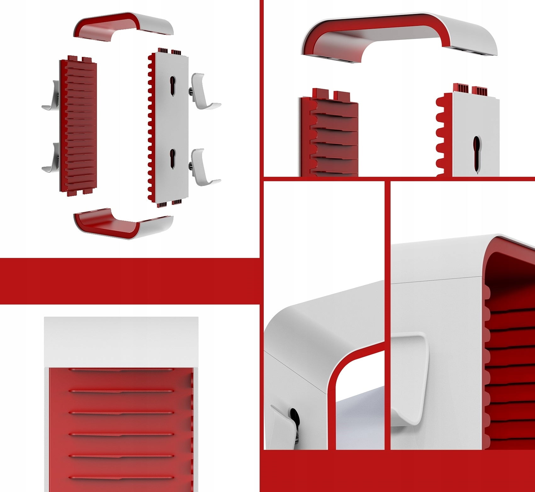 PS5/PS4/switch/XBOX Sereis X&S universal handle storage tray in red