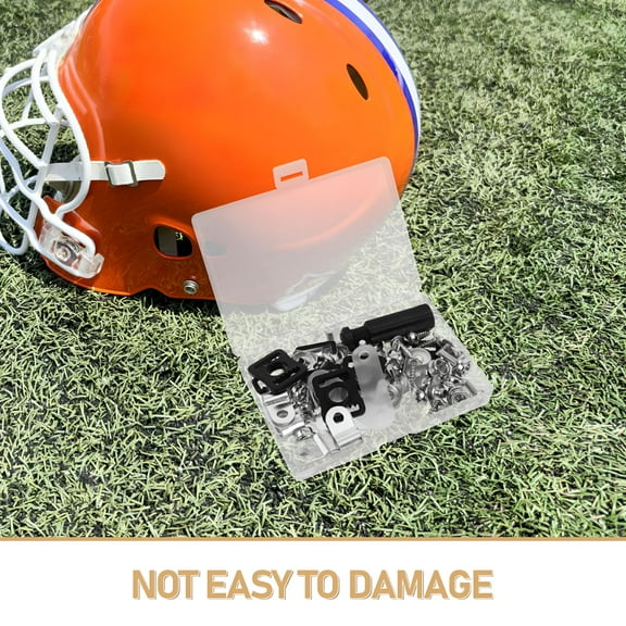 BESTSKY 57PCS Football Helmet Repair Kit Football Helmet Hardware Kit R Shape Football Visor Clips Screws Nuts for Youth Hockey Baseball Sports