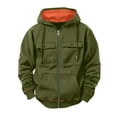 thumbnail image 3 of Men's Big and Tall Cardigan Hoodie with Multi Pocket and Zipper for Casual Wear, 3 of 8
