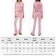 thumbnail image 2 of Blusas + Pantalones Largos Y2K Knit Crop Tops + Pantalones largos 2 piezas Mujer Cremallera Sport Fitness Outfit (Rosa S) Kuymtek para Mujer Rosa T M, 2 of 6