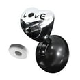thumbnail image 2 of GUOOL Car Push Start Button with Rocker Lever Car Interior Decoration Heart Shaped Silver, 2 of 9
