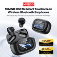 thumbnail image 3 of MINISO MS126 Wireless Earbuds Bluetooth 5.4 with Touch Screen Charging Case, In Ear Headphones with Mic, 30H Playtime, Low Latency, HiFi Stereo, IPX5 Waterproof for iPhone Android, 3 of 22